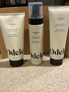 ODELE Curl Defining Set of 3: Gel, Foam, Cream 8oz Each NEW Sealed
